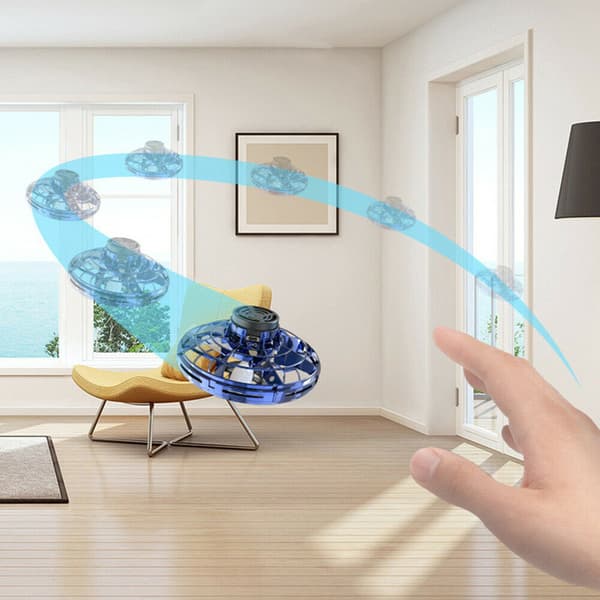 Fidget Flying Spinner valoilla, käsin ohjattavat minidroonit K:lle