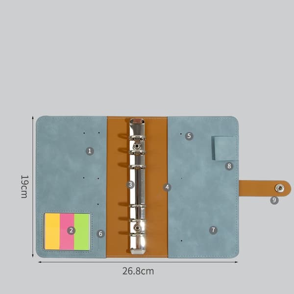 A6-kansio budjetinhallintaan - Järjestelysetti harmaa harmaa Grey