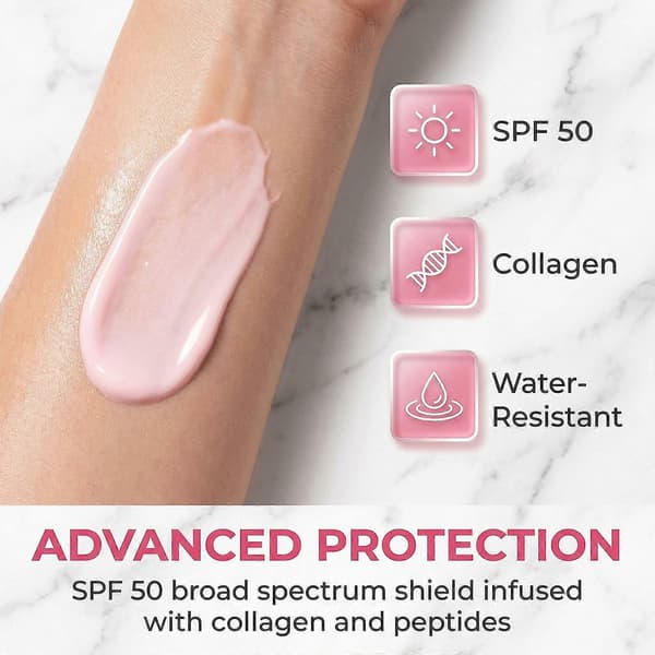 Glow-enhancing sunscreen, SPF50+ Water-resistant sunscreen without white cast 3PCS 3PCS