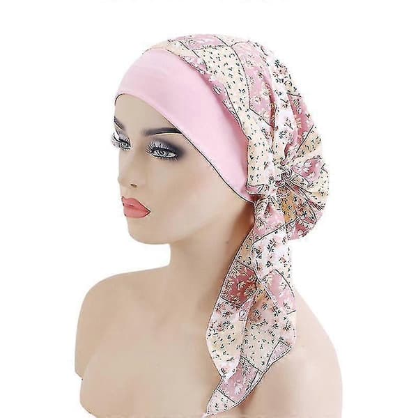 Kreft Lue Hodeplagg Kjemoterapi Hårtap Hatt Turban Ferdigknyttet Hodeplagg Bandana Ny [DB]