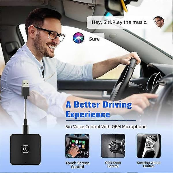 Trådløs Carplay Android Auto-adapter Smart Carplay Ai Box Kablet til trådløs Carplay Dongle
