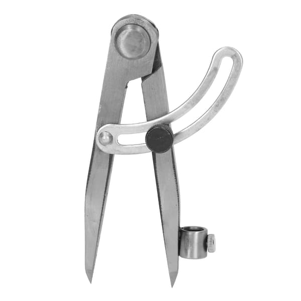 Compass Scriber Lockable Wing Divider Woodworking Metal Scribe Tool Draw Circles with Pen Holder 125mm