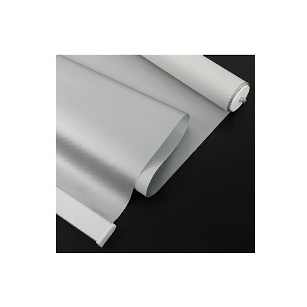 Blackout roller blind without drilling - (fabric width: 4 cm) - with silver coating, thermal insulation with accessories - grey - 35 cm x 160 cm