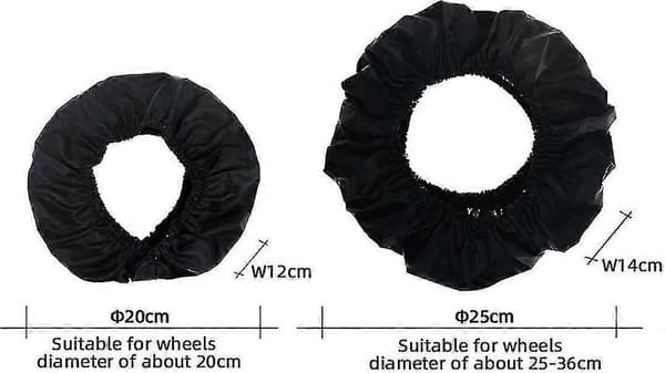 Stroller Wheel Covers, 4 Pcs Oxford Cloth Baby Stroller Dust Cover Foot Cover Wheel Protector Stroller Accessories, Black