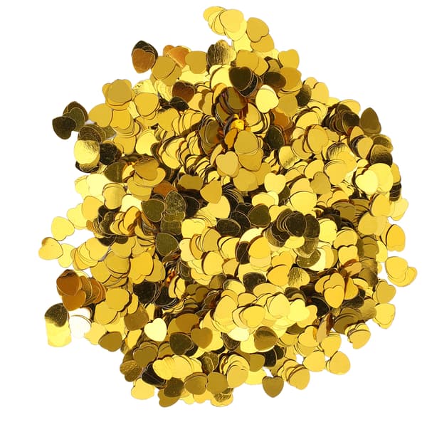 3000 stk hjerteformet konfetti Valentinsdag bryllupsglitter strø festdekorasjoner (gull)