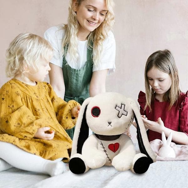 Gothic Rabbit Plush Bunny Toy Horror Plush Toy Scary Spooky Easter Bunny Crazy Plush Toy