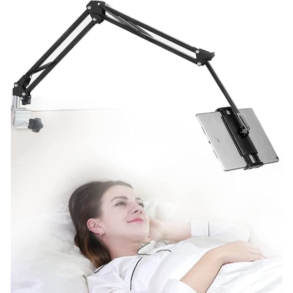 CQBB Tablet Holder for Bed, Adjustable and Foldable with 360 Degree Rotation Compatible with iPhone, iPad, Mobile Phone_max