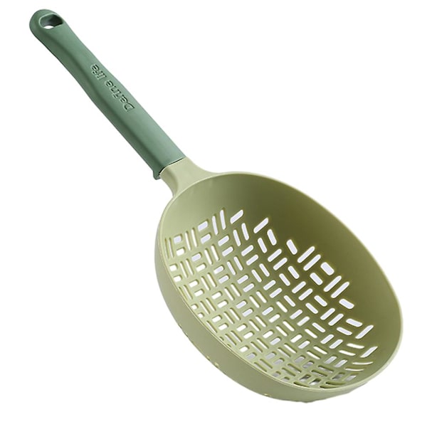 Silicone Leaking Spoon with Long Handle, Versatile Reusable Strainer, Kitchen Accessory Green Green