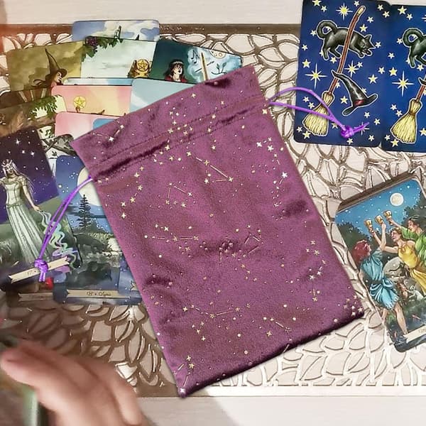 håndlaget gavepose | bærbar Tarot-tilbehørsbeholder -