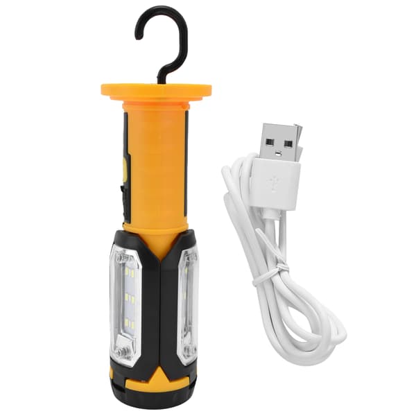 Outdoor LED Work Light Rechargeable Foldable Rotating Inspection Lamp Multifunctional Red Warning Light with Magnetic Hook