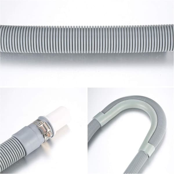 Washing Machine Drain Hose, Universal Drain Hose, 2M Dishwasher Extension Hose with Bracket and Hose Clamp