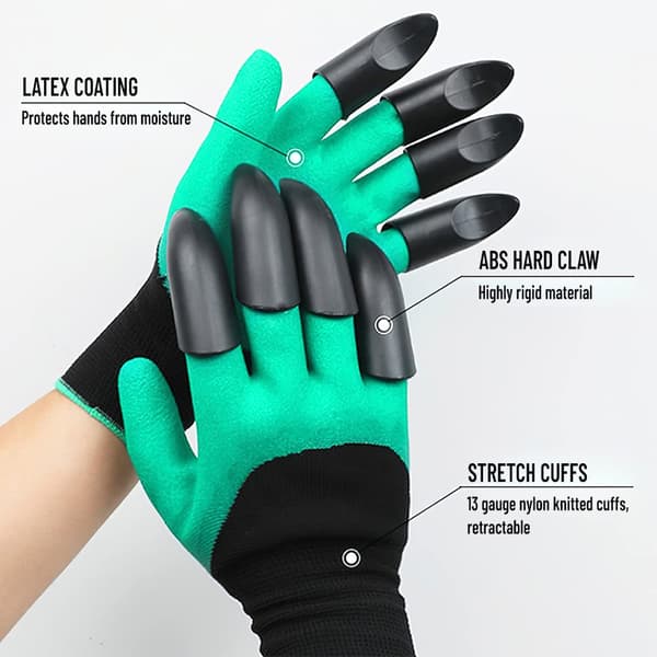 Garden Gloves with Claws, Waterproof Garden Gloves with Claws