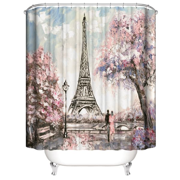 /#/3D-painettu suihkuverho - 180*200cm Eiffel-torni/#/