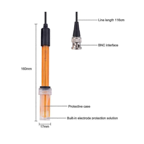 ORP Elektrode Sonde Test Akvarium Hydroponisk Laboratorium Elektrode Måling af Redoxpotential BNC Q9 Stik