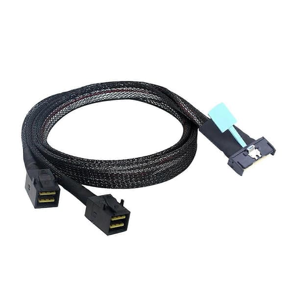 MCIO 8i til 2 X SFF 8643 Kabel PCIE Gen5 MCIO 8X til Mini SAS HD SFF 8643 Højhastighedskabel til Server Datacenter 0.5M