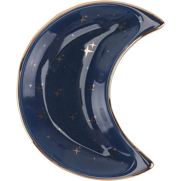 1st prydnadsfat Keramiska smycken fat blå måneform