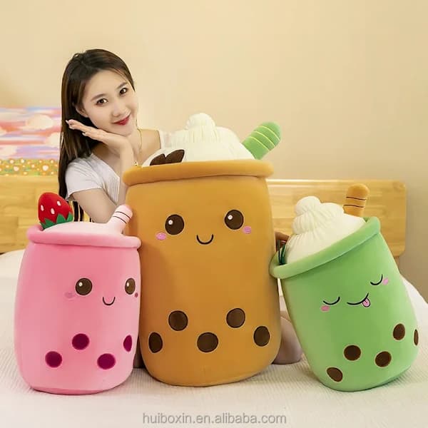 Pehmeä Kawaii Anime -pehmolelukudde - Mub Bubba maitotee-nukke, 30-65cm 4 24cm