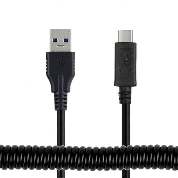 CY UC-080 USB-C Han til USB3.0 A Han Spiral Kabel