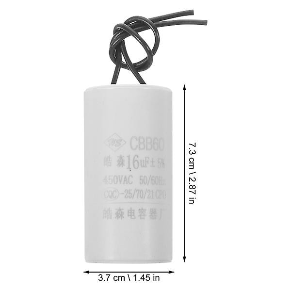 AC-kondensator 16uf 450v Motorstartkondensator Elektronisk komponent til vaskemaskine