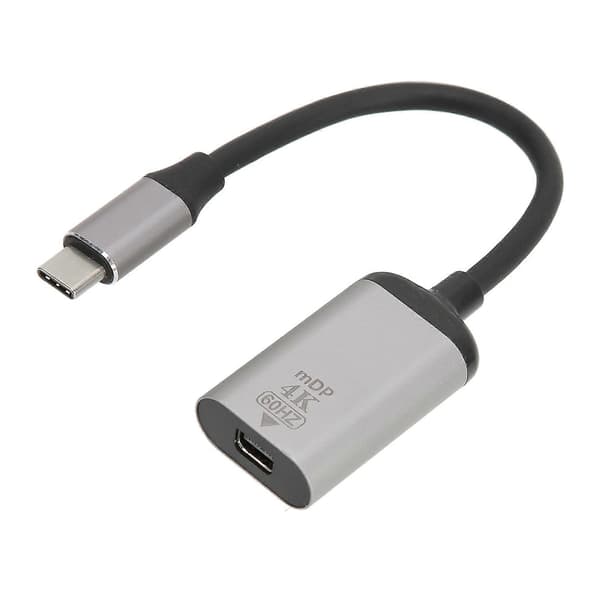 USB-C til DisplayPort-adapter 4K 60Hz aluminiumslegering Plug and Play USB-C til Mini DP-adapter til bærbar computer telefon tablet