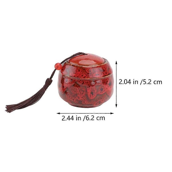 5 stk keramiske tebladbokser, forseglet teboks, oppbevaringsbeholdere for te