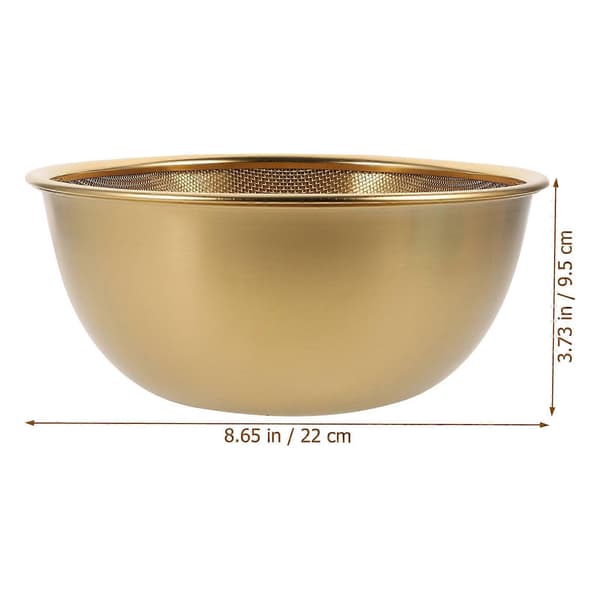 1 Set Rice Sieve Stainless Steel Vegetable Washing Bowl Fruit Strainer Kitchen Strainer