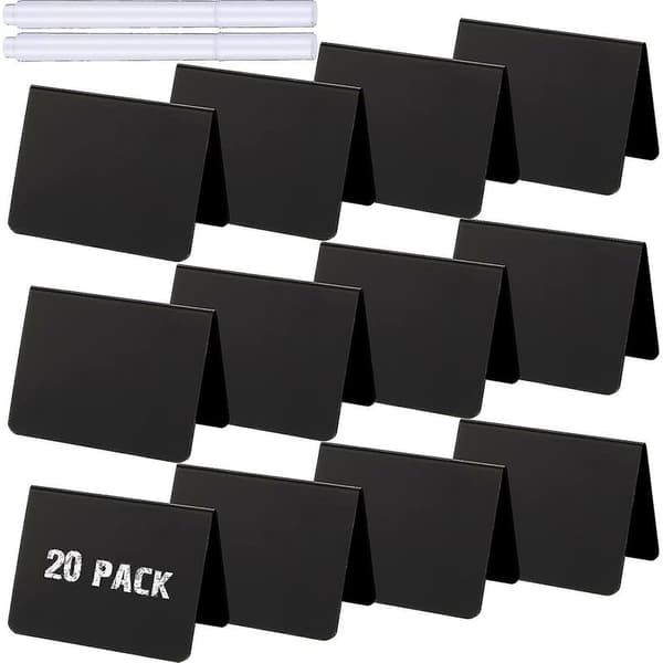 20 stk. mini-tavler A-formede tavler buffetetiketter PVC-gave
