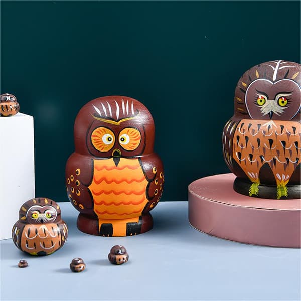 Rysk trädocka matryoshka DIY-dockset för barn 10 lager (stil 1)