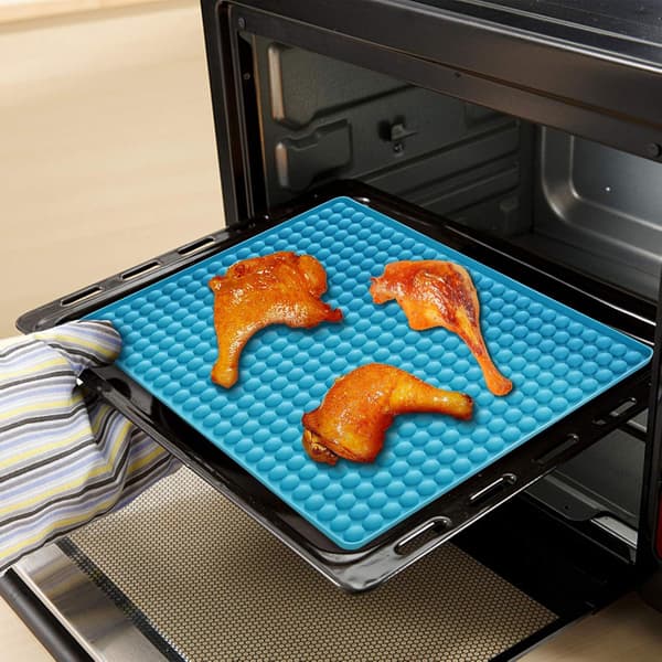 Silikonebageplade til hundekiks, godbidform, mini runde hundekiks bageplade, non-stick form, 16\" x 11\"