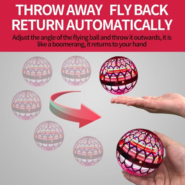 Whirly Drone Flying Ball med LED-lampor och handkontroll-FX-