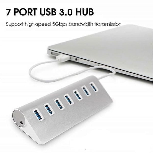 Dockingstation Multifunktionel Højhastighedsoverførsel Plug Play 7 i 1 USB3.0 B Han A Hun Mini Kabel Hub Adapter til Bærbar