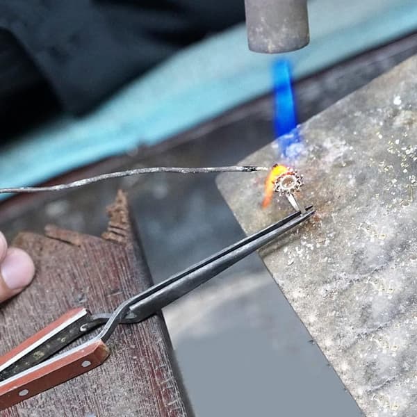 Industrial Precision Welding Tweezers with Fiber Handle Cross Tweez