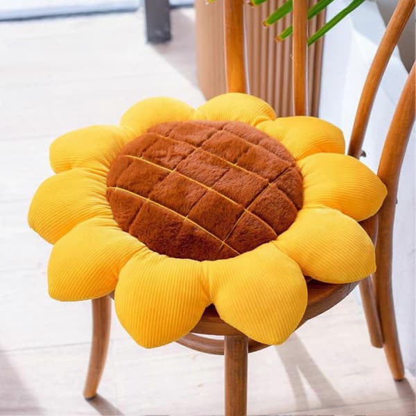 Portable Stuffed Soft Plant Sunflower Plush Toy Pillow 40cm