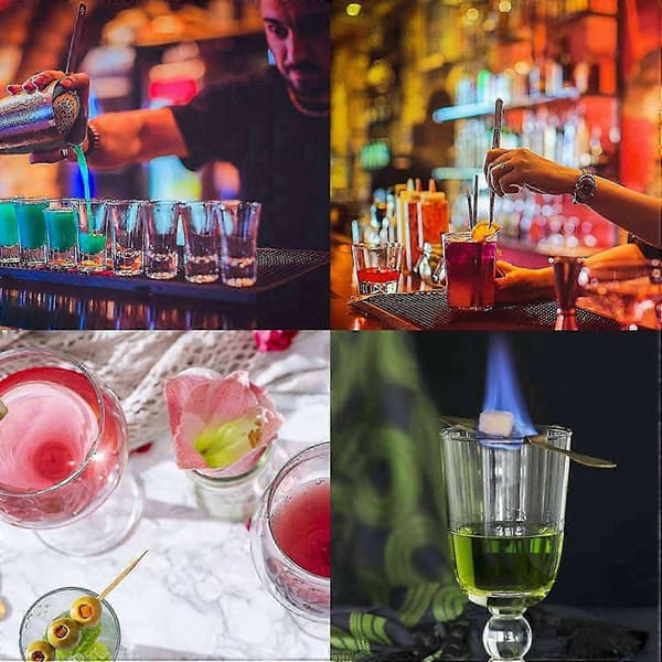 4 stk. Absintskeer, Absintcocktailske i rustfrit stål, Gotisk Absintfontæne