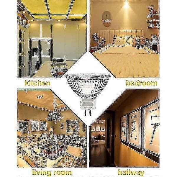 12-pack MR16 Halogen Bulb 12V 20W GU5.3 Dimmable 2700K Warm White
