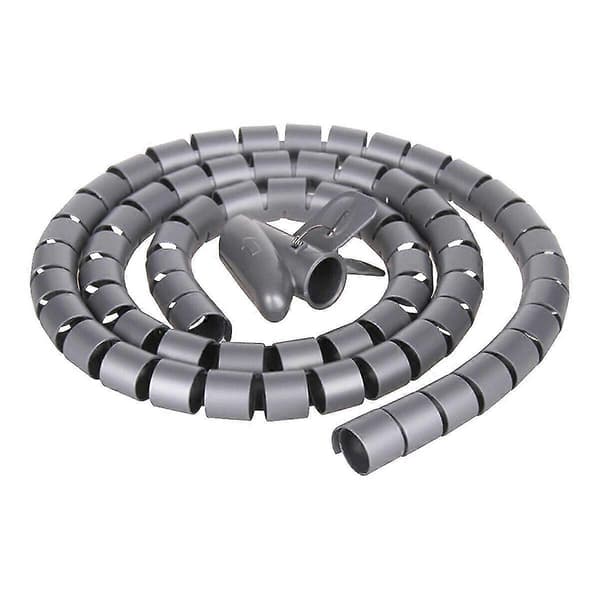 2m 10mm Spiral Kabelhölje Ordning Sladd Tråd Ledning Förvaring Organisera Hantering 2st