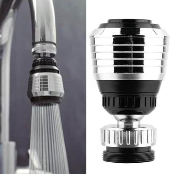 2 kjøkken 360-graders filterkraner, 2 adapterkraner, filterboble