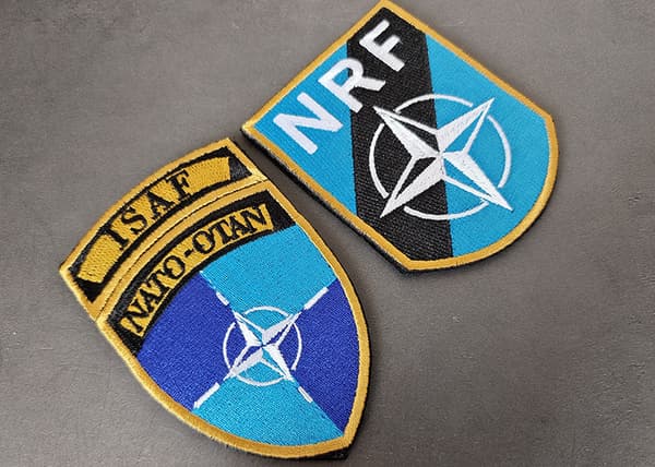 10-pakning Nato-flagg stoffmerke brodert lapp borrelås (4)