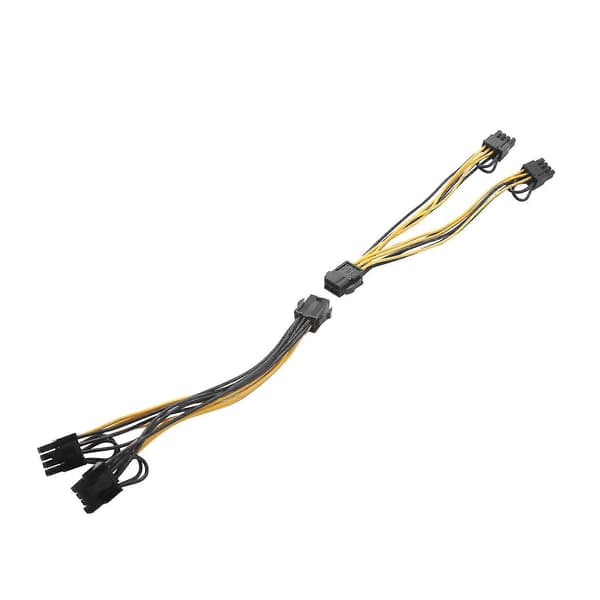 10 stk 6-pin til dobbel PCIe 8-pin (6+2) Grafikkort PCI Express Strømadapter GPU VGA Y-splitter Forlengelse