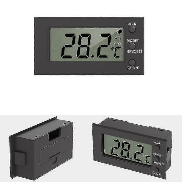 Multifunksjonelt innebygd digitalt termometer med et temperaturområde på -50~300 grader Celsius, akvarietermometer - hvit