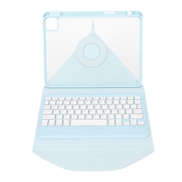For IOS Tablet Vertical Keyboard Case Blue Magnetic Transparent Back Wireless Keyboard for IOS Tablet Air 5th 10.9 inch