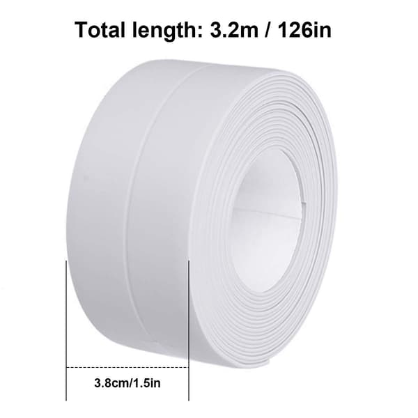 White Silicone Bathroom Sealant, Sealing Tape for Kitchen or Bathroom