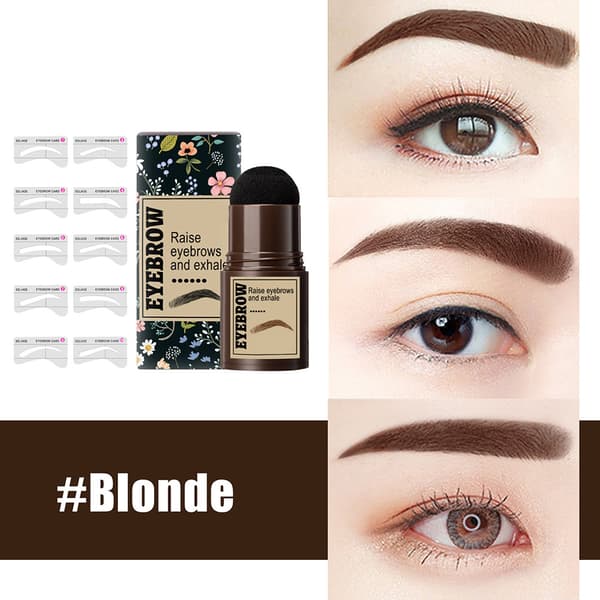 Female Makeup Eyebrow Stamp Kit Natural Eyebrow Powder Stamp Makeup Waterproof Long-lasting Eyebrow Makeup