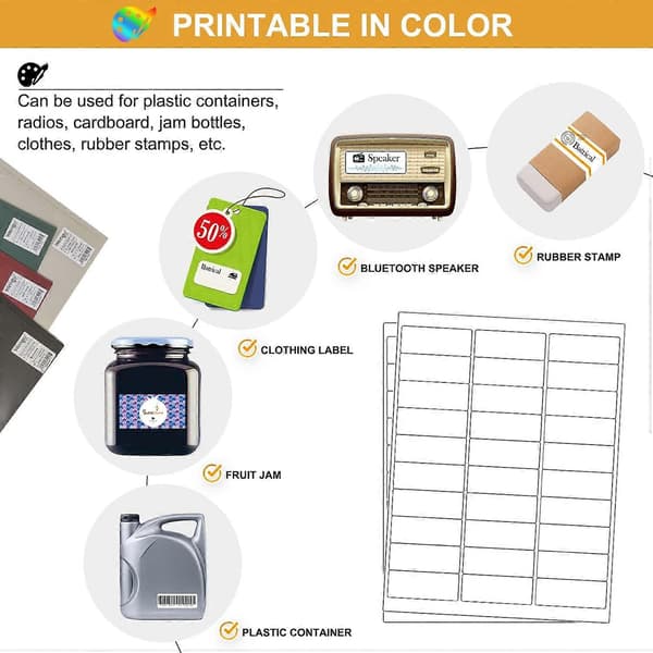 Address Labels 1500 Label Stickers for Laser/Inkjet Printer Mail