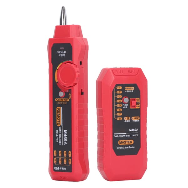 Network Cable Tester Multifunctional Anti-interference Portable Wire Tester Finder with Headphones Light