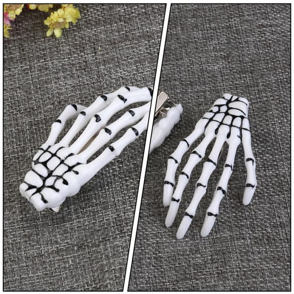 8 kpl luurankohiussoljet Halloween-hiusasuste -