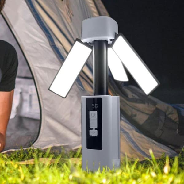 Ideell campinglampe ved strømbrudd, Multifunksjonell teleskopisk LED-campinglampe 1500 lumen