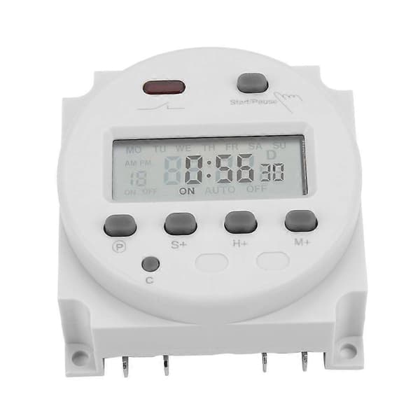 CN102A Digital LCD Elektronisk Timer Cyklus Nedtælling Tidsstyringskontakt (220V)