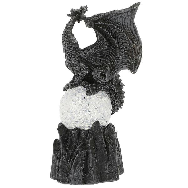 2025 Halloween Drakstaty Skrivebords Resin Dyreskulptur med Lysbold