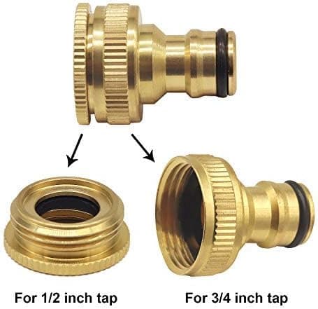 Universell badekar kran til hageslangeadapter, 1/2\" og 3/4\" 2 i 1